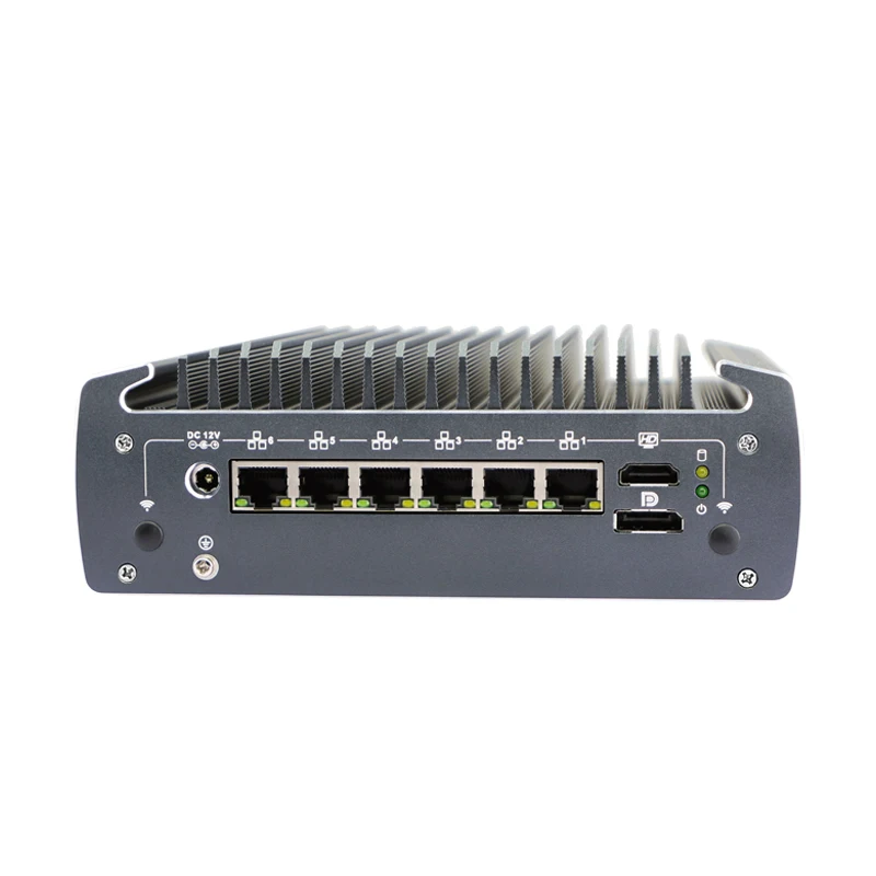 Fanless Design 6 Lan Lntel 2.5G Fanless Pfsense Firewall Router I5 10310u Dp Hd Dual Display Industriële Mini Firewall Pc