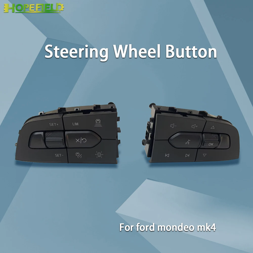 

LED Multifunction Steering Wheel Cruise Control Button Audio Volume Speed Limit Switch For Ford Mondeo EVOS 2022 Accessories