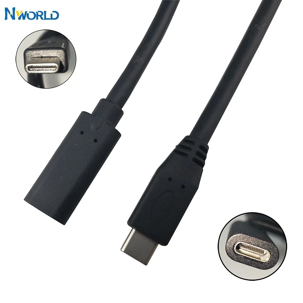 

Best Price 0.5M Super Durable USB3.1 Type-C Male to USB-C Female Extension Data Cable Extender Cord Charging Data Cable