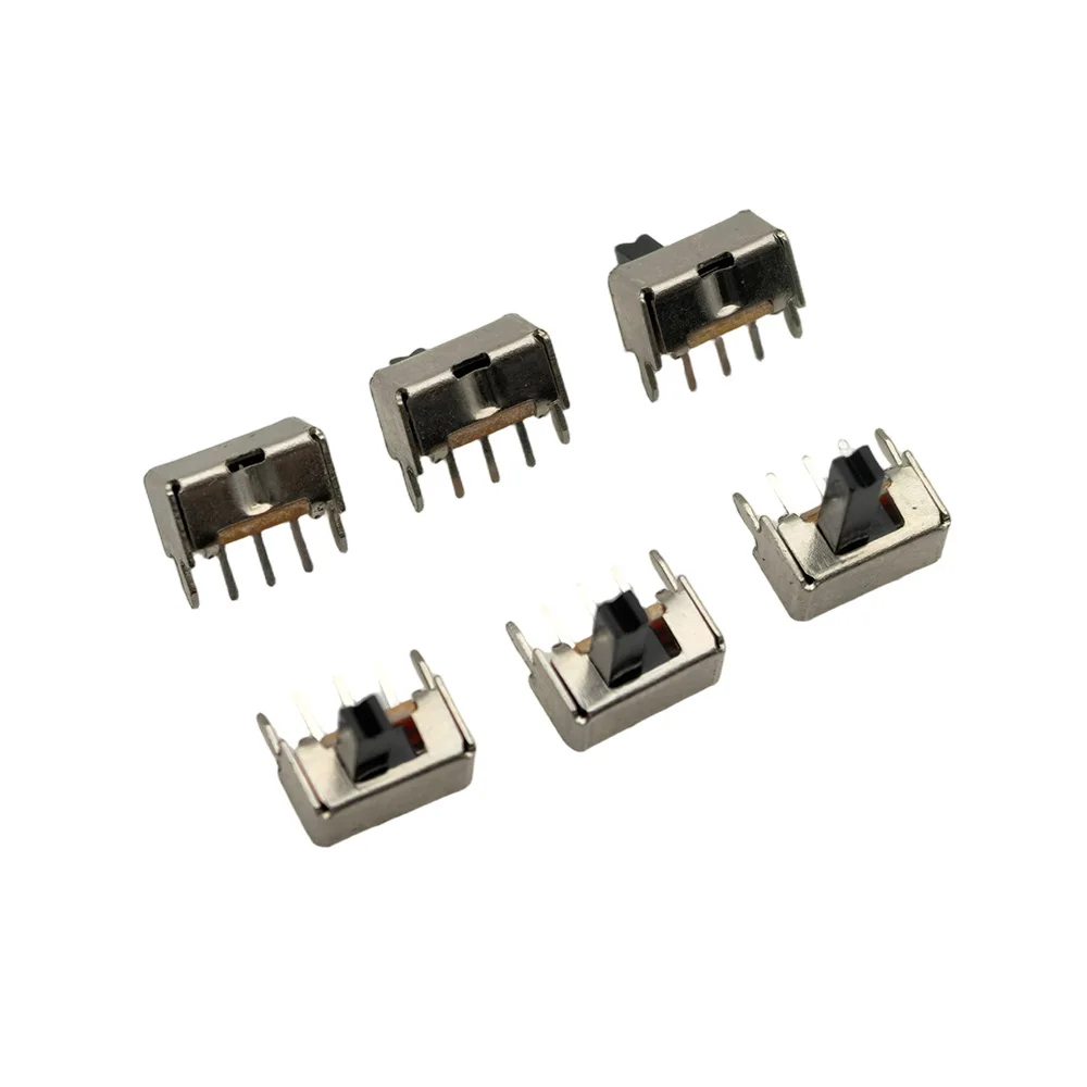 20Pcs SK12D07 Toggle Switch 3Pin PCB 1P2T SPDT Slide Switch Handle Height 2/3/4/5/6/7mm Miniature Toggle ON-OFF Interruptor