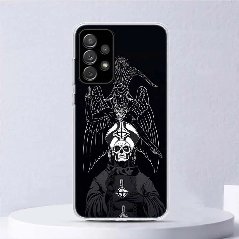 Ghost Papa Emeritus Soft Case For Samsung Galaxy A15 A14 A13 A12 A55 A54 A53 A52 Phone Cover A35 A32 A33 A25 A23 A22 A05S A04S G