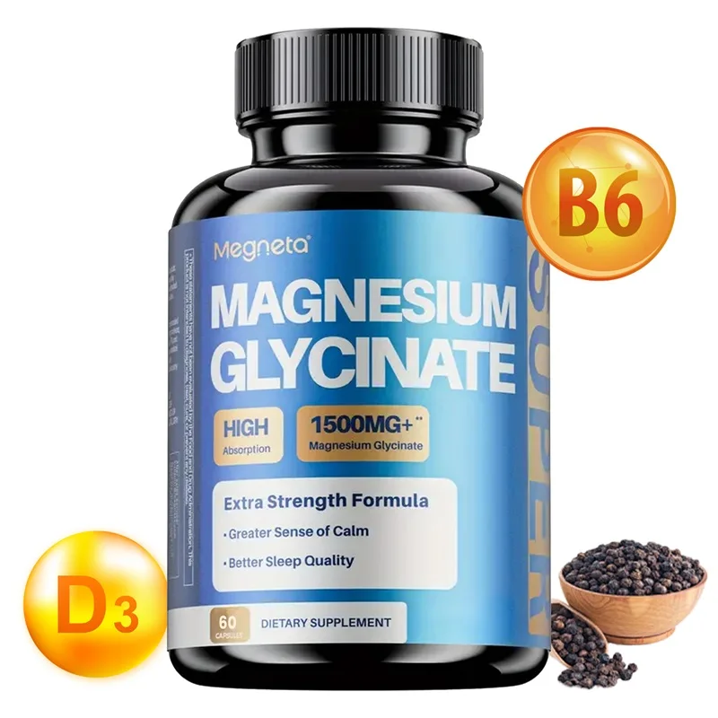 

Magnesium Glycinate Supplement - Supports Muscle Relaxation and Bone, Heart and Nerve Health, Maintains A Healthy Level of Sleep