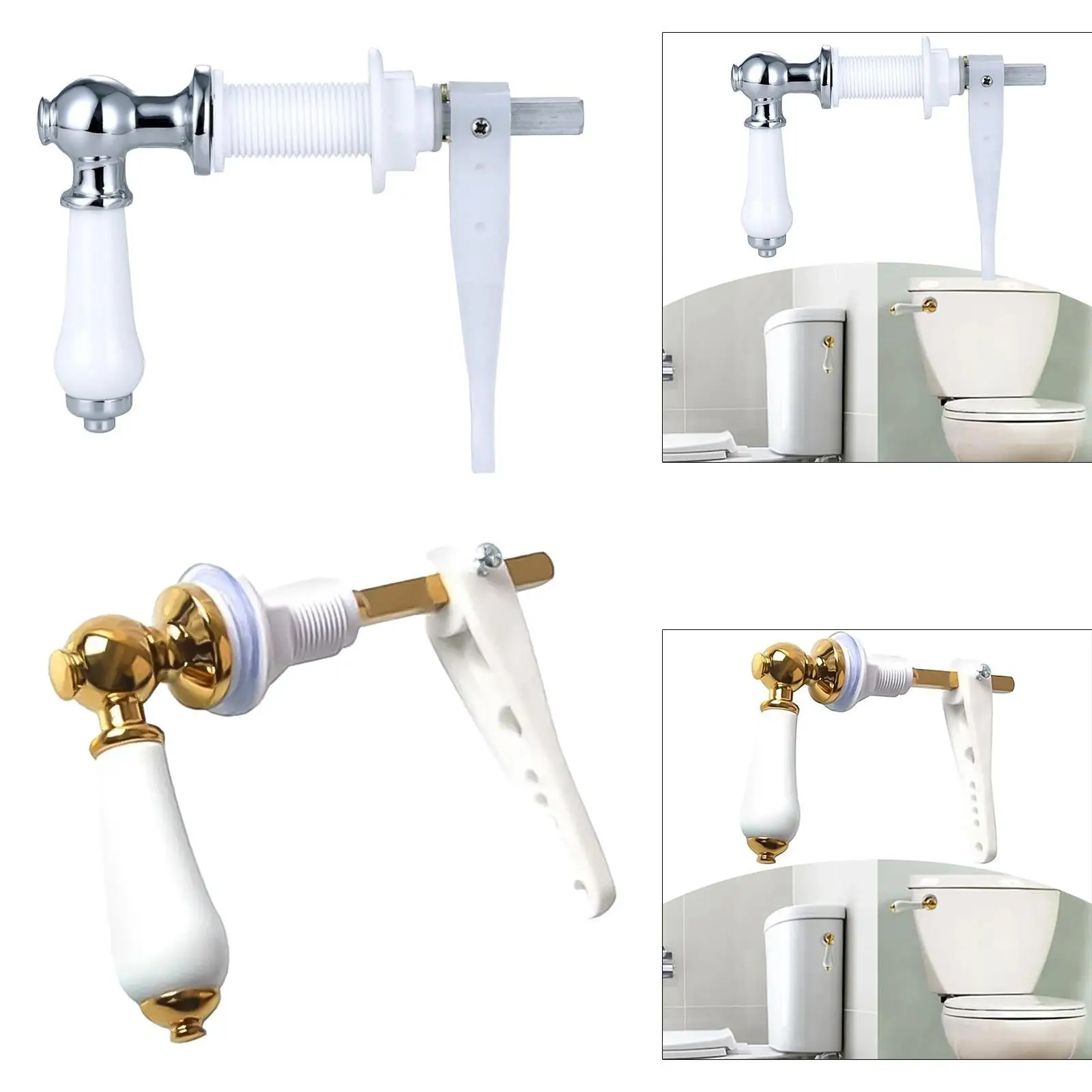 Poignée de chasse d'eau, accessoires simples de remplacement pour réservoir de toilette de salle de bains à domicile