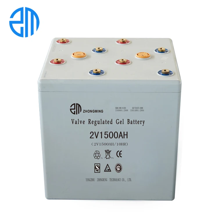 

ZM good price solar lead acid gel 2v 1500ah battery