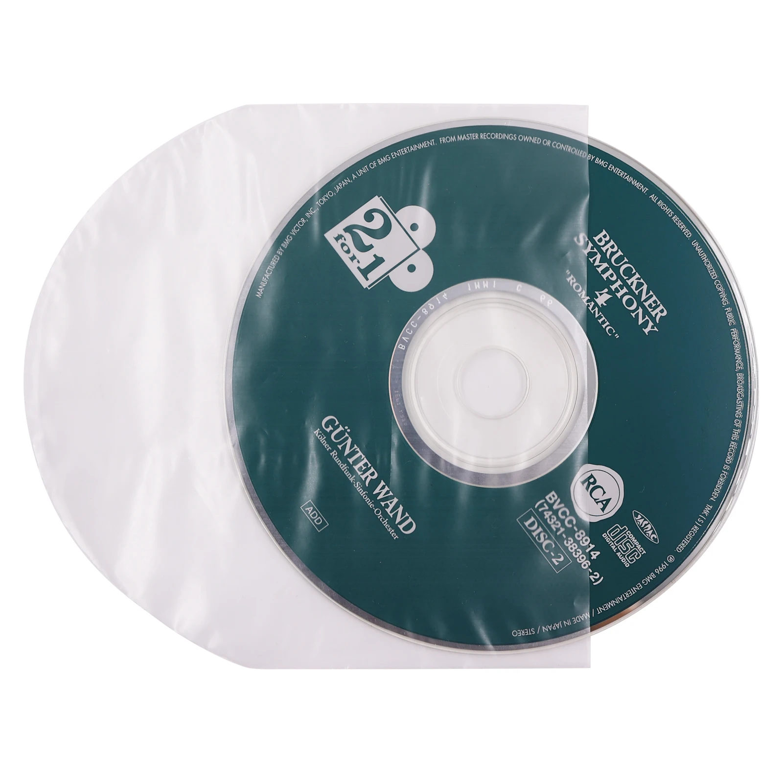 50 Clear Anti-static 3 Mil Plastic CD Inner Sleeves For 5inch SHM-CD MIni LP