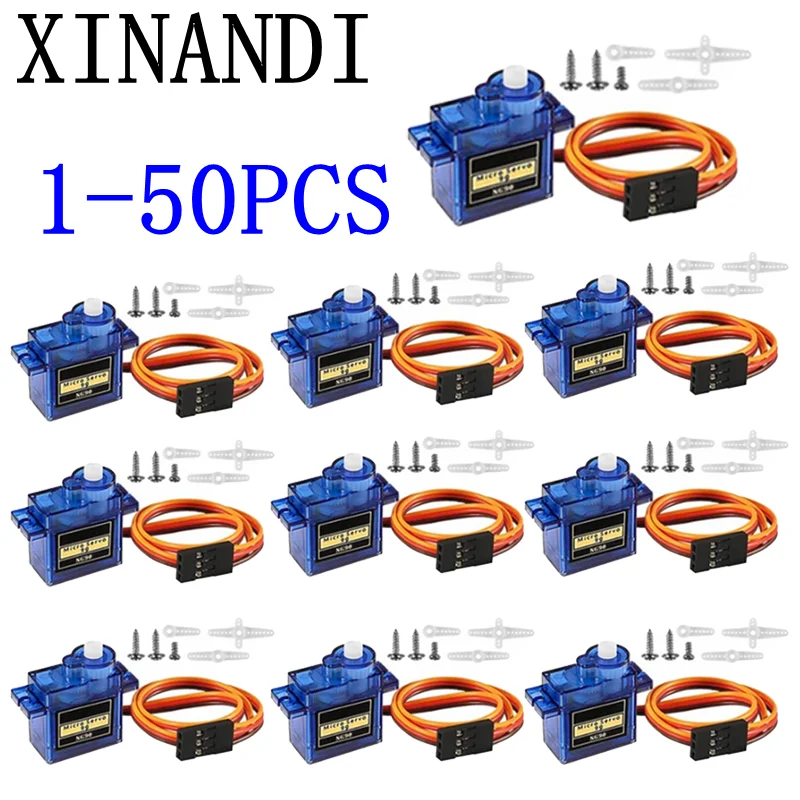 1-50PCS SG90 9G Micro Servo Motor 180/360 Degrees For Fixed-Wing Micro Gear RC Robot Helicopter Airplane mini Car
