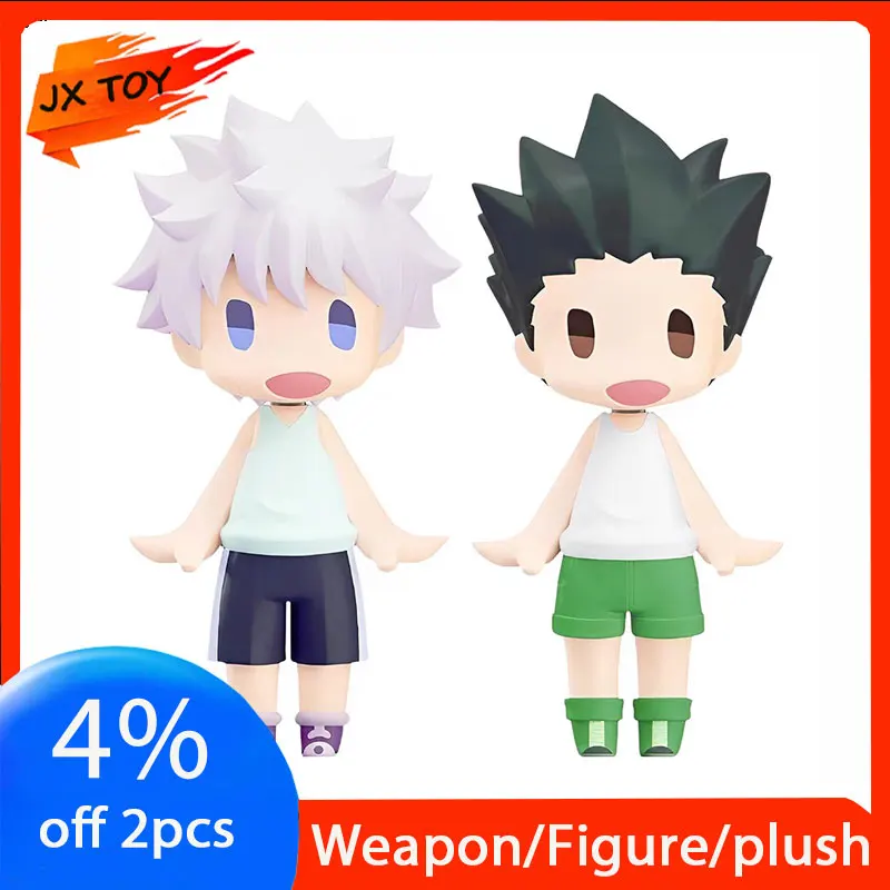 JX TOY 10cm 2styles HUNTER×HUNTER Anime Figure GON·FREECSS Statue Pvc Model Killua Zoldyck Doll Peas Eyes Figurine Home Decor