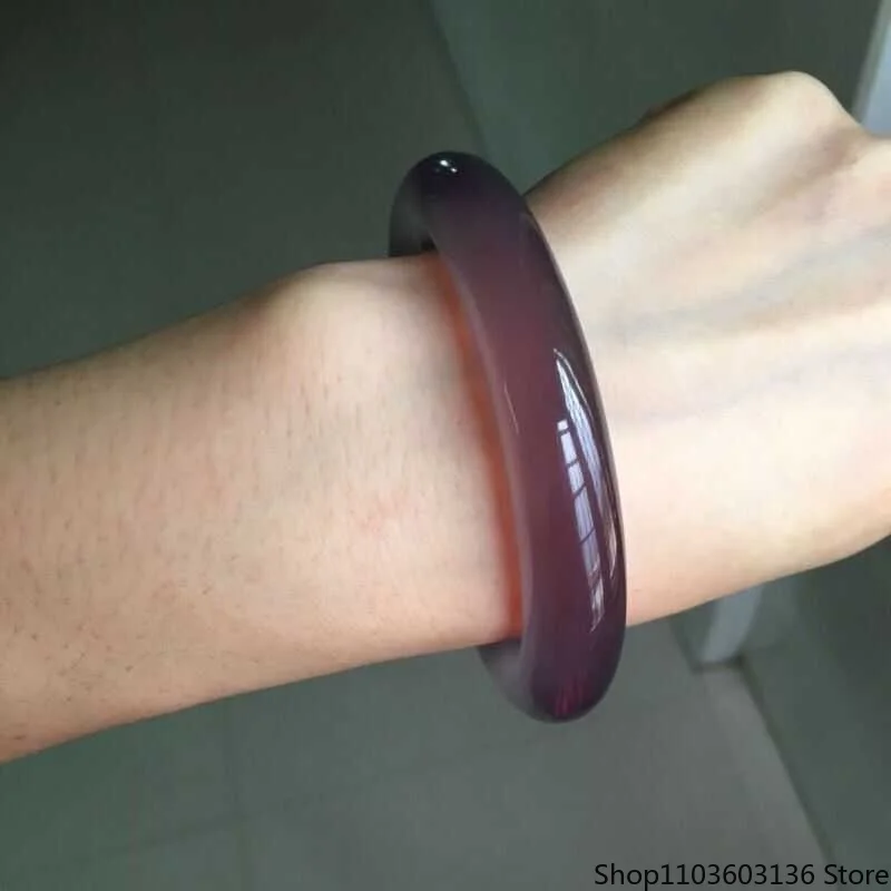 

New Brazilian Agate Emperor Amethyst Round Bar Bracelet Women's Fashion Jade Bracelet
