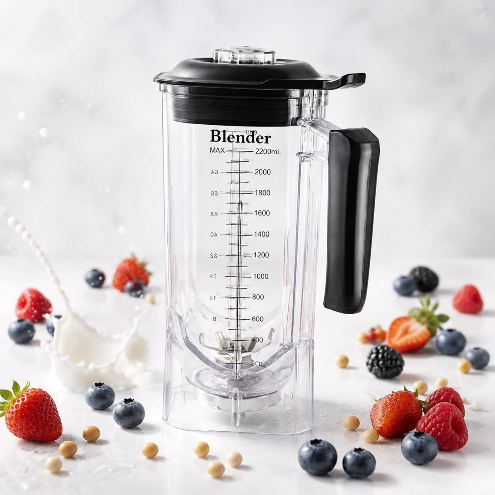 

Replacement Blender Jar High Durable Plastic Blender Jar Mixing Jug Large Capacity Measurement Markings