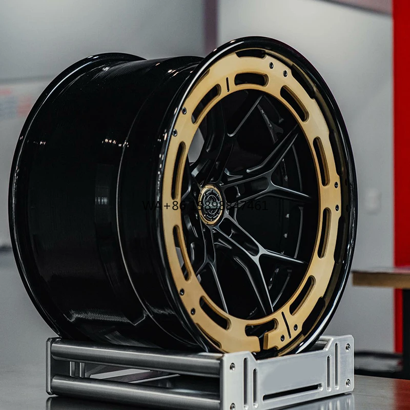 

glossy black with yellow decoration alloy wheel 18 19 20 21 22 inch for Mercedes Lamborghini urus 1-piece Passenger Alloy