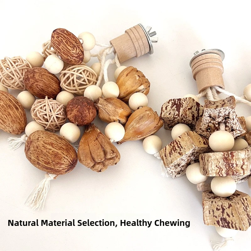 Funny Bird Chewing Toy Cotton Rope Pinecone Parrot Toy Bite Resistant Birds Tearing Toy Cockatiels Training Cage Toys Accessries view 5