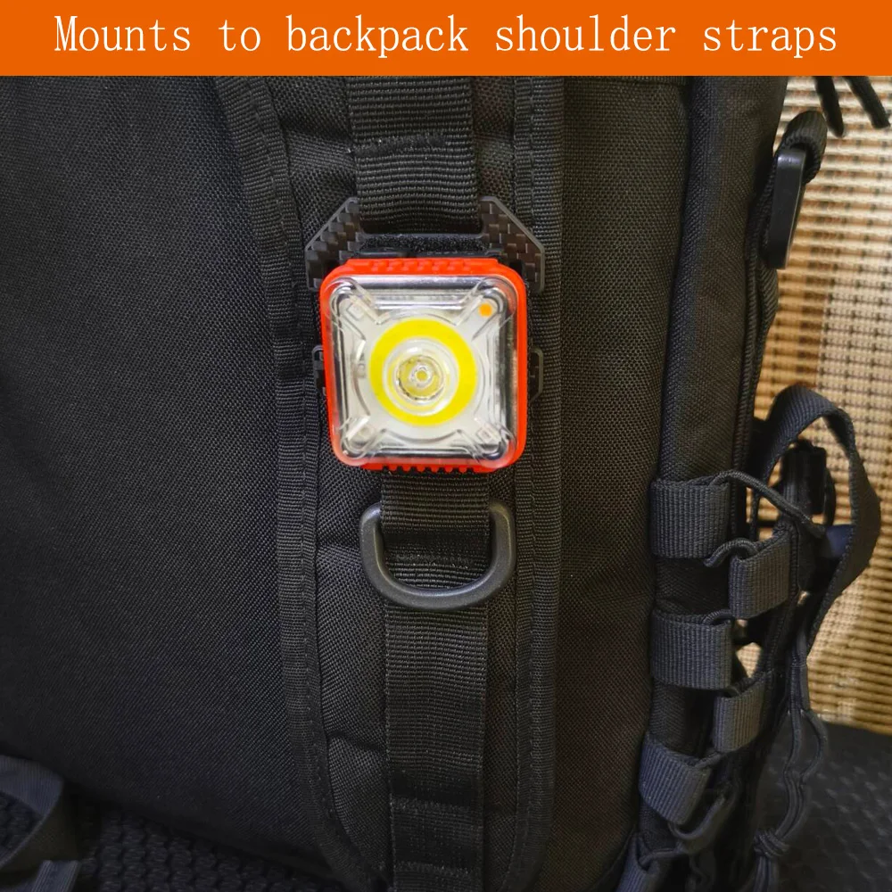 backpack mini flashlight EDC Tactical Flashlight Portable Mini Light Camping Hiking Tools Safety  Flashing Light For Molle System And 25mm Backpack Strap