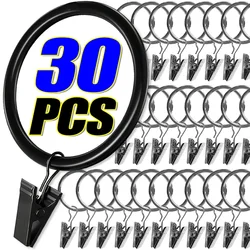 10-30Pcs Curtain Rings Clips for Curtain Hanging Photos Hats Rustproof Vintage Decoration Wire Holder Home DIY Storage Clips