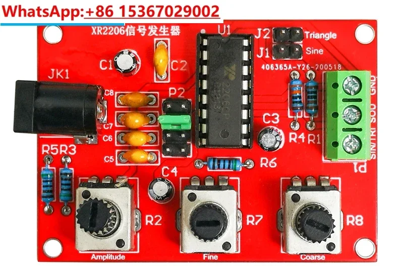 XR2206 Signal Generator DIY Kit 1Hz -1MHz Sine/Triangle/Square Output Signal Generator Module Self Assembly Electronic Component