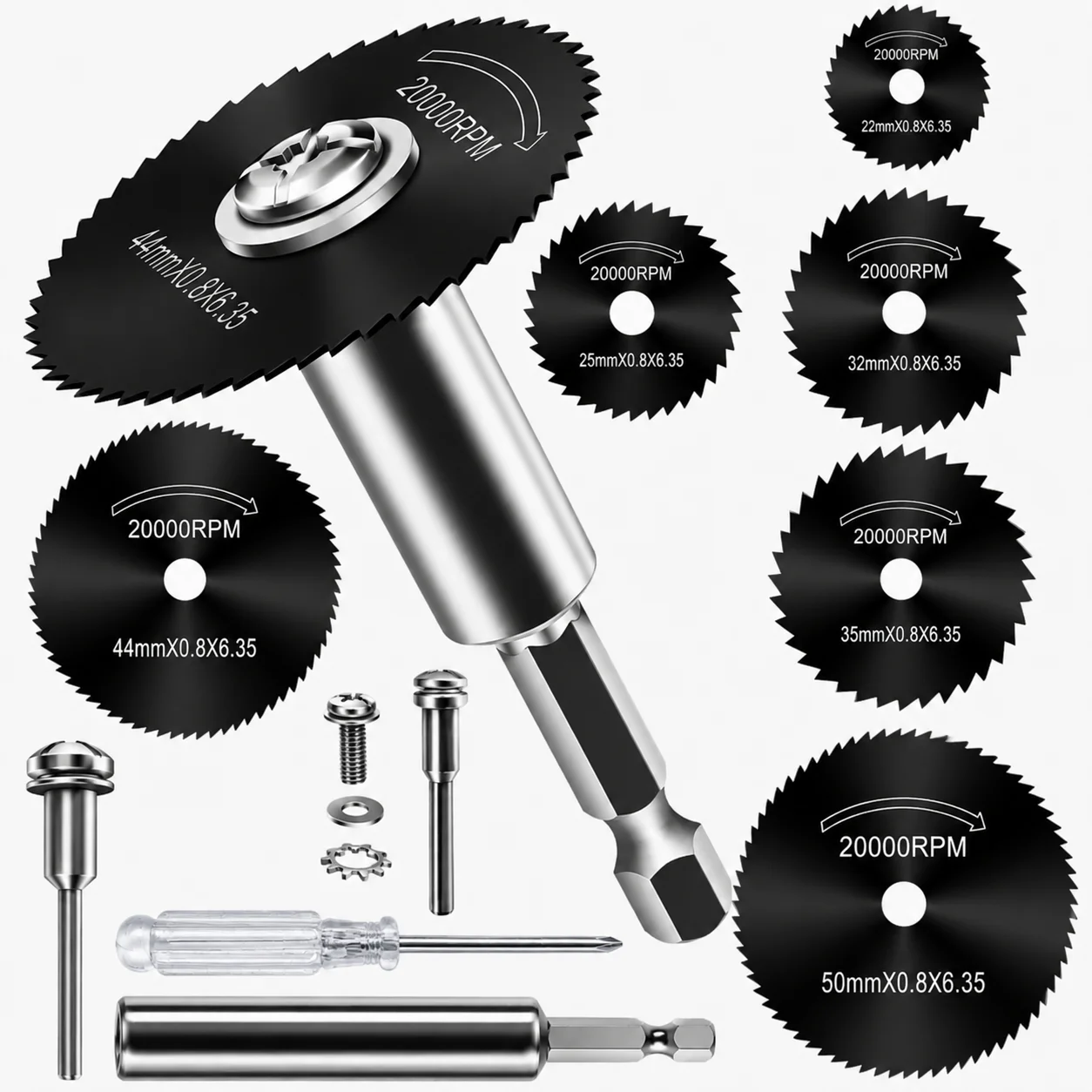 Circular Saw Cordless - 10 Lame Rotanti HSS con Attacco