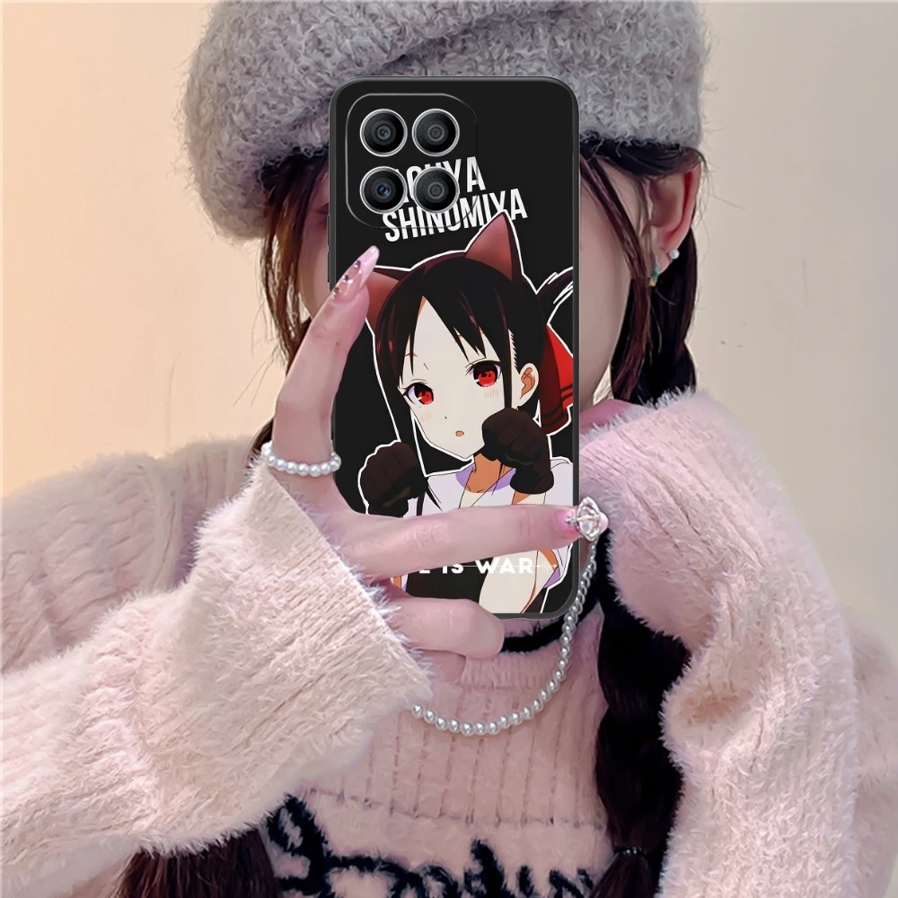 Kaguya Sama Shinomiya Mobile Phone Case for Huawei Honor 90 80 70 60 50 30 20 10 9 8 7 Pro S SE Lite 5G Black Phone Cover Shell