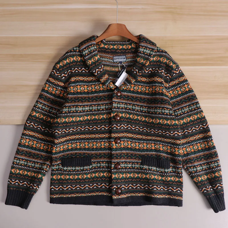 

Retro Knitted Wool Blend Cardigan Sweater for Men Casual Warm Faionable Long Sve Open Front Pullover Autumn Winter Outer...