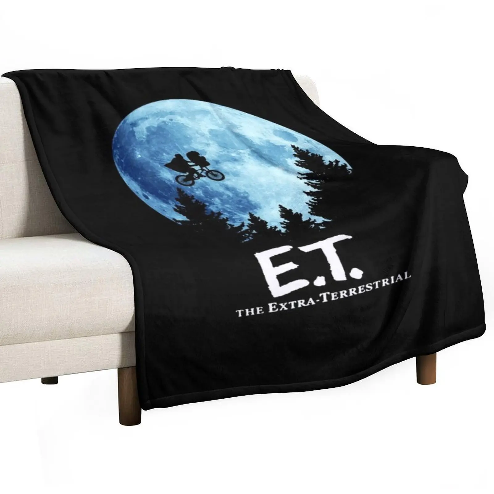 ET The Extra terrestrial The Moon Throw Blanket Cozy Warm Blanket for Bed Room Decor