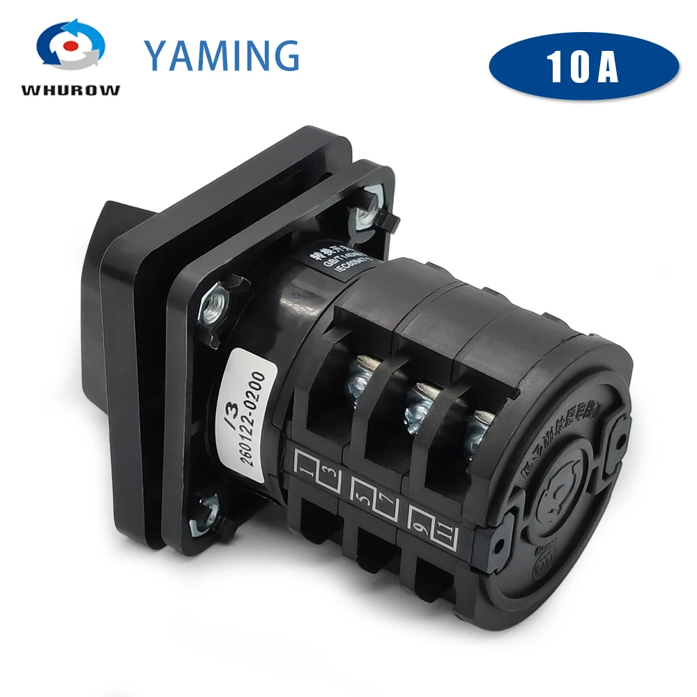 LW8-10/3 Manual Changeover Switches Rotary Cam Switch Voltage 380V 3 Position 3 Poles 10A Sliver Contact Select 10amp