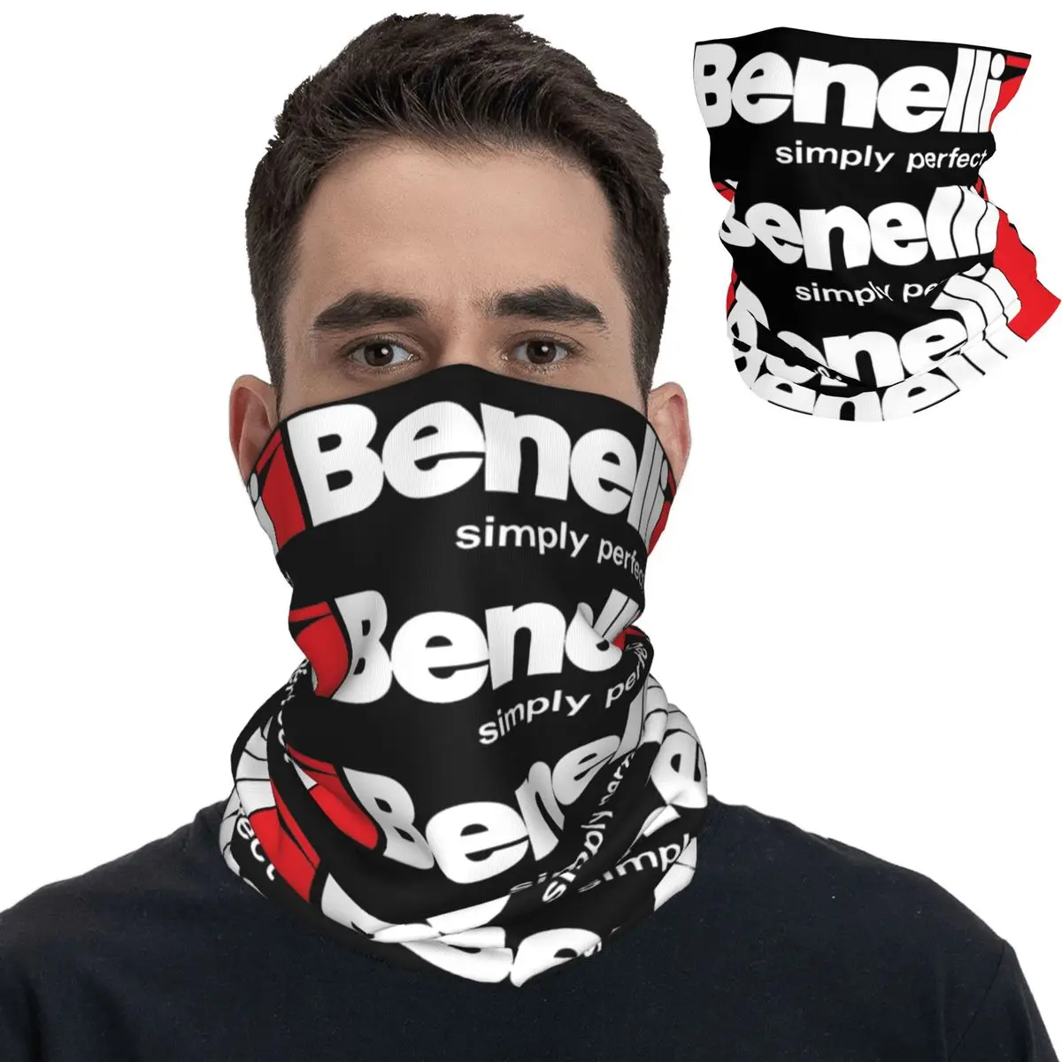 BENELLI Motor Bandana Neck Gaiter Printed Face Scarf Multifunctional Headband Fishing Unisex Adult Winter