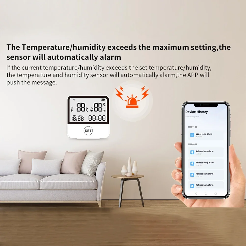 

For Wifi Temperature And Humidity Sensor Indoor Thermometer Hygrometer Intelligence Scene Real-time Detecting