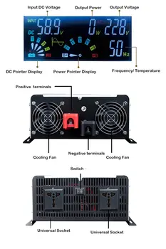 Měnič s čistým sinusovým proudem 5000 W, 6 kW, 8 kW, 10 kW, 12 000 W, 12 V/24 V/48 V/60 V/72 V/96 V, měnič výkonu 110 V/220 V, solární měnič do auta 10 nejlepší prodej Solární invertor 10kW - №10