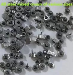 Watch Accessories Are In Bags All Steel Watch Handle Various Sizes Long Short Mixed Watch Crown Clock Maintenance Parts