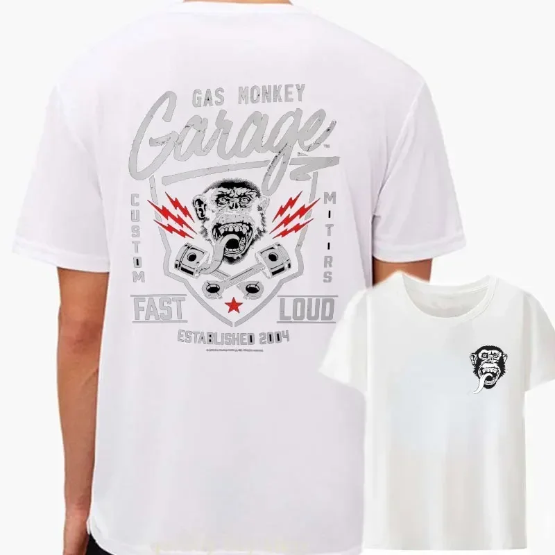 LE  Gas Monkeys Garage Double Sided Print T-shirt Casual Graphic Streetwear Hot Sale  Amazing Essential