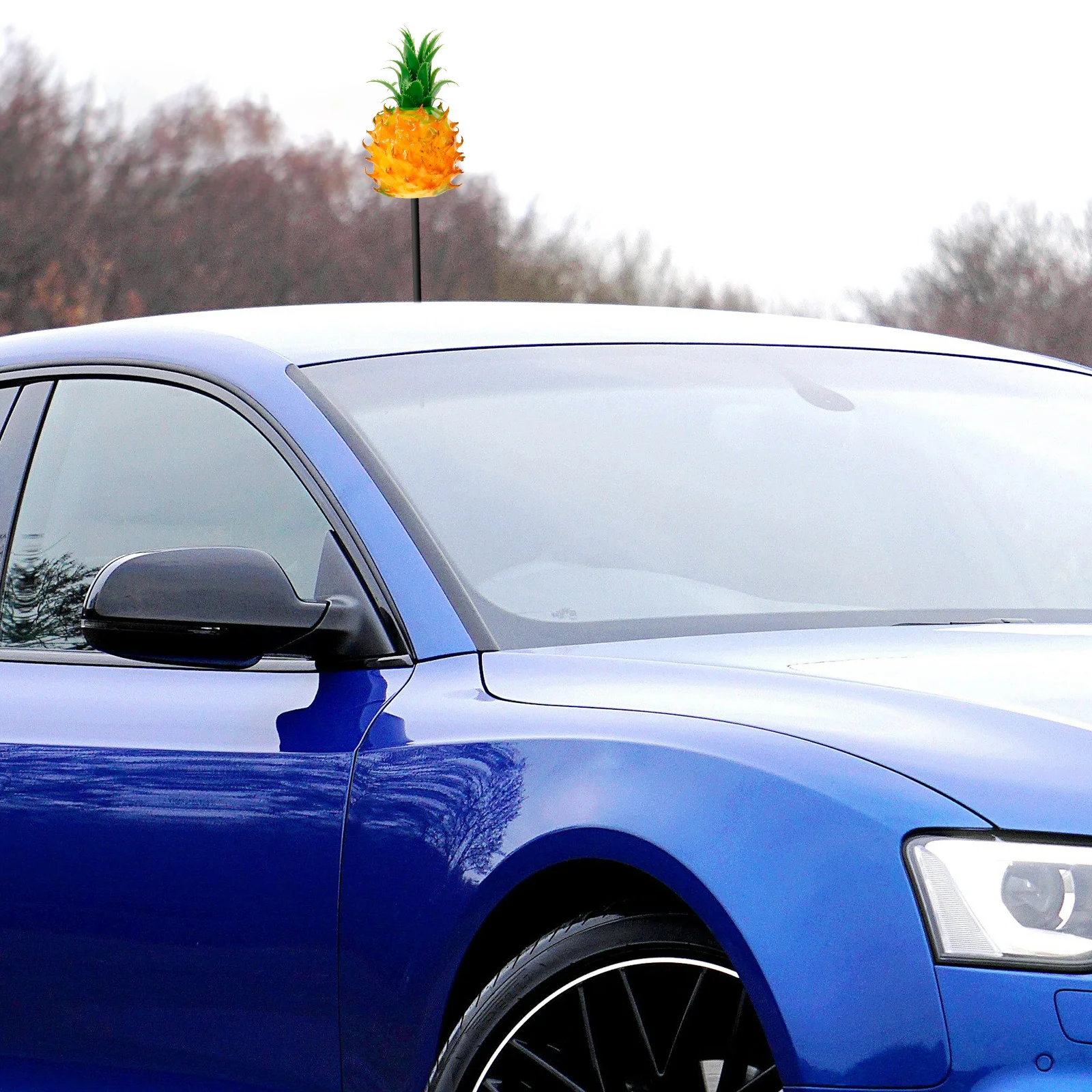 

2Pcs Car Antenna Topper Pineapple Shape Auto Mirror Dangler Durable Waterproof Exterior Car Accessories Compatible with Most