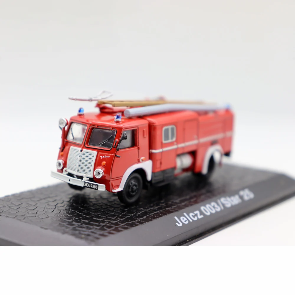 Simulated Alloy Jelcz 003 Star 25 Fire Truck Die-cast 1:72 Scale Static Engineering Vehicle Model Home Furnishing Display Gift