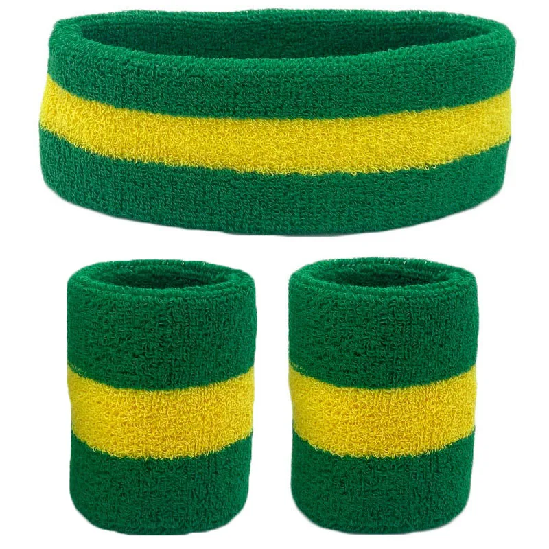 2 Stück Sportarmbänder + 1 Stück Stirnband,Handtuch Schweiß bänder für Männer Frauen Basketball Yoga Stirnband Tennis Armbänder Sport Gym Laufen Volleyball Handgelenk Wrap Schweiß band – Detail 7