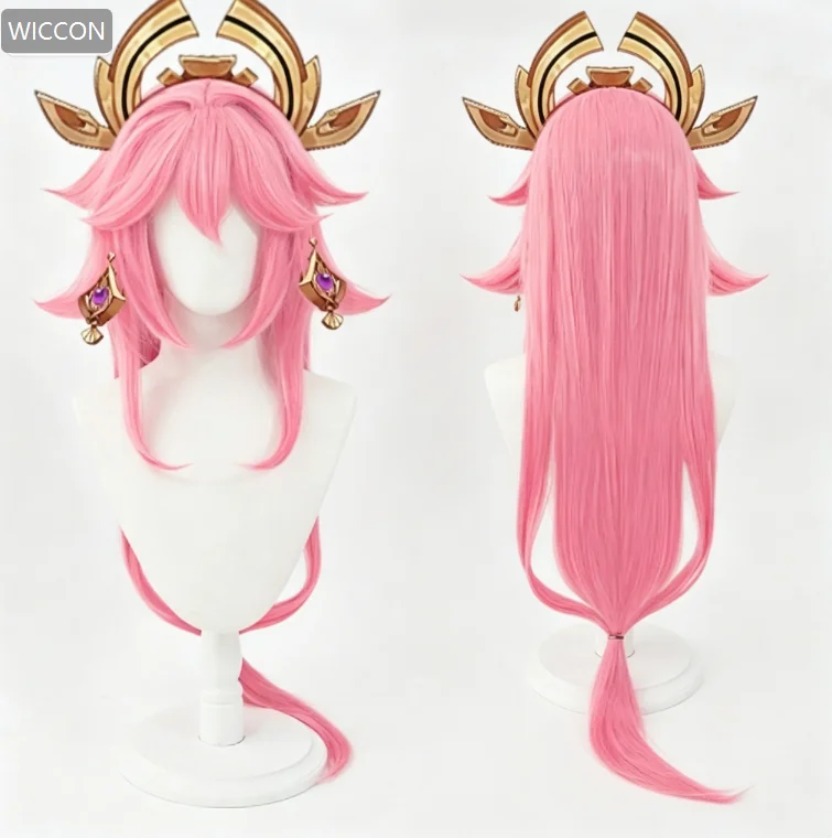 Peruca de cosplay de Yae Miko - Cosplay Anime Yae Miko avaliação e preço
