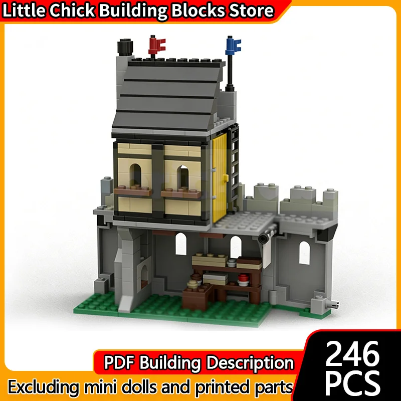 

Medieval Castle Model MOC Building Bricks Castle Bakery House Modular Technology Children Holiday Gifts Assemble Toys Suit