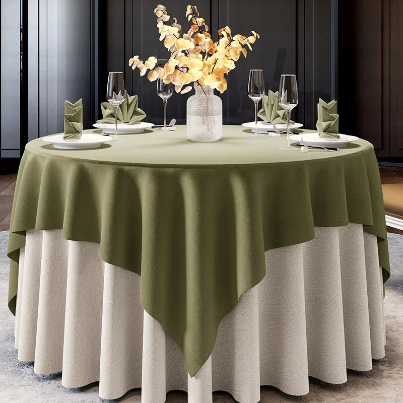 4/6/8FT Hotel Restaurant Banquet Home Furnishings Cotton and linen two-piece tablecloth set