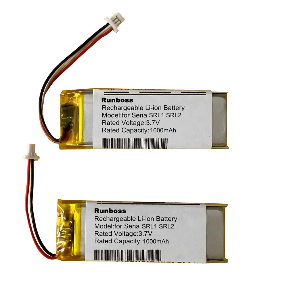 3.7V 1000mAh PTC802050 Li-Polymer Battery For Sena SRL2 Sena SRL-01 (SP51) SHOEI Neotec II GT-Air II PTC80 Bluetooth Headset