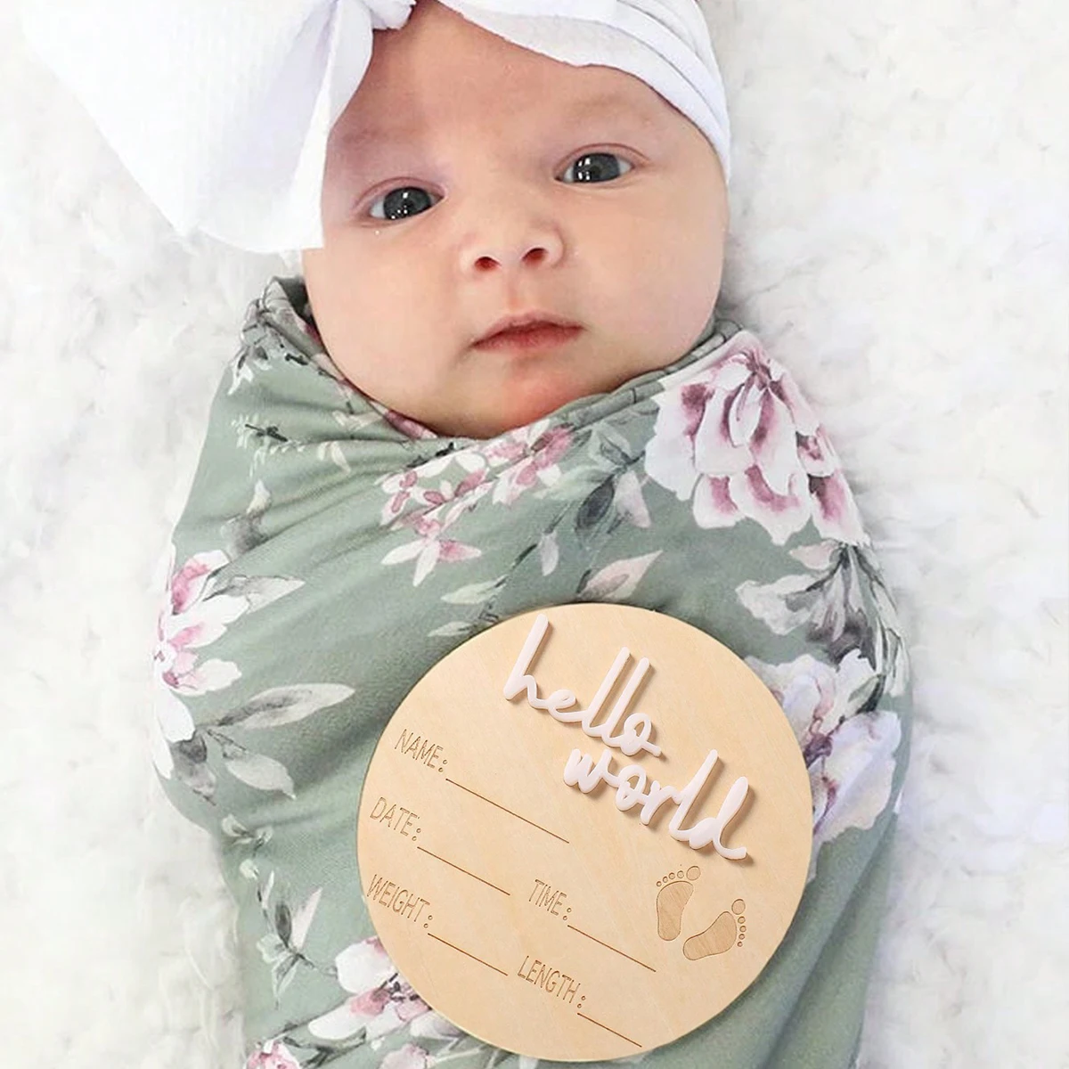 Ylsteed hello world Baby Photo Props Ideas Baby Photoshoot Wooden Props To Celebrate Birth Photography Ideas Newborn Poses Props