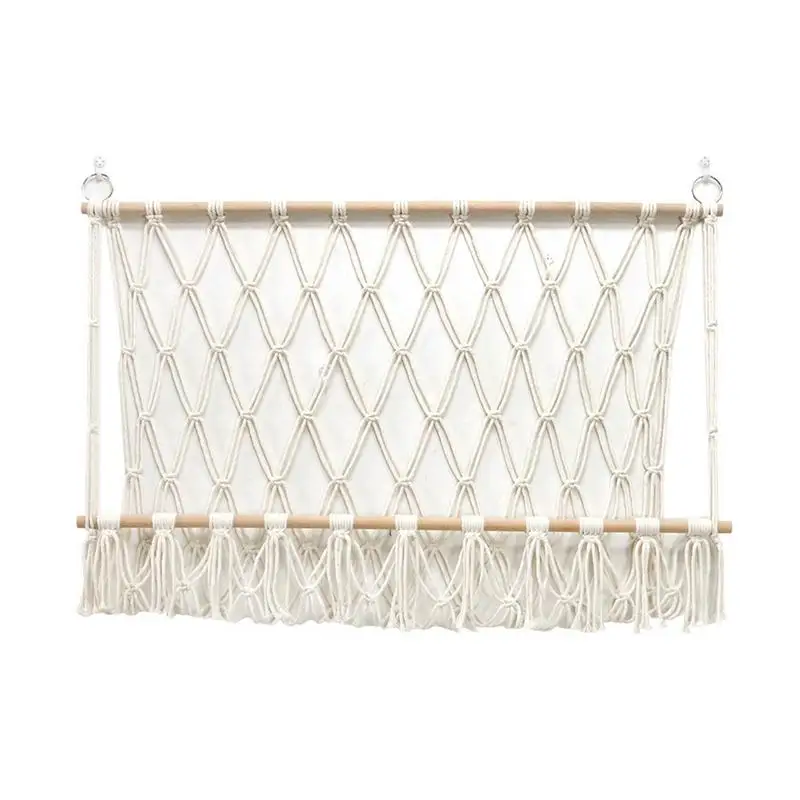 

Macrame Stuffed Animal Hammock Corner Organizer Toy Storage Net Stuffed Animal Holder Organizing Stuffy Collection Toy Storage