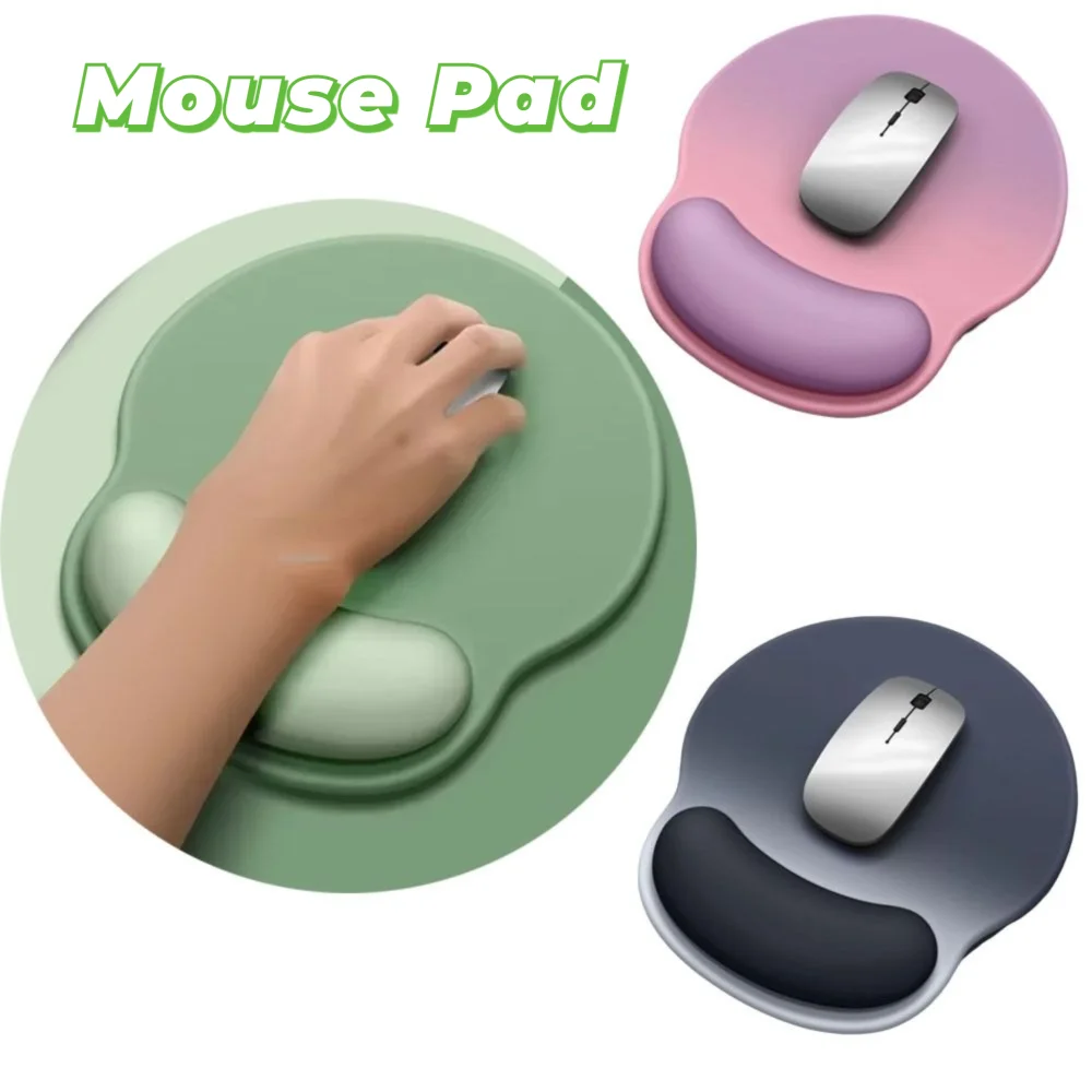 Durable Non-Slip Gradient Mouse Pad Soft Silicone Ergonomic Mouse Pad Smooth Surface Comfortable Wrist Rest Computer Desktop