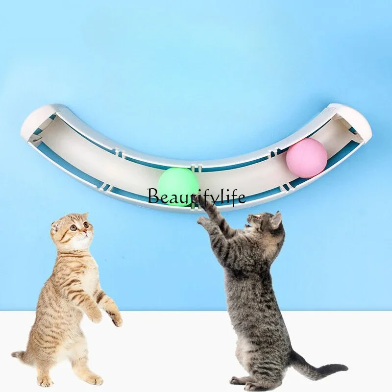 

Cat Teaser Toy Automatic Cat Teaser Relief Turntable Track Ball