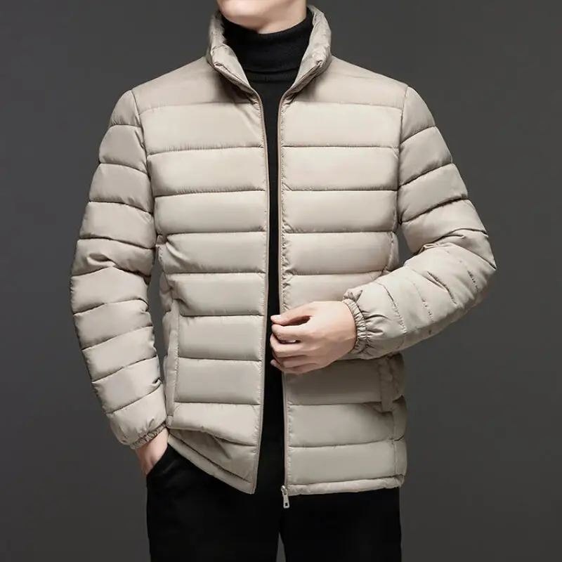 

Осень-зима легкие парки мужские с воротником-стойкой однотонные деловые повседневные теплые парки верхняя одежда пальто мужские модные повседневные теплые куртки