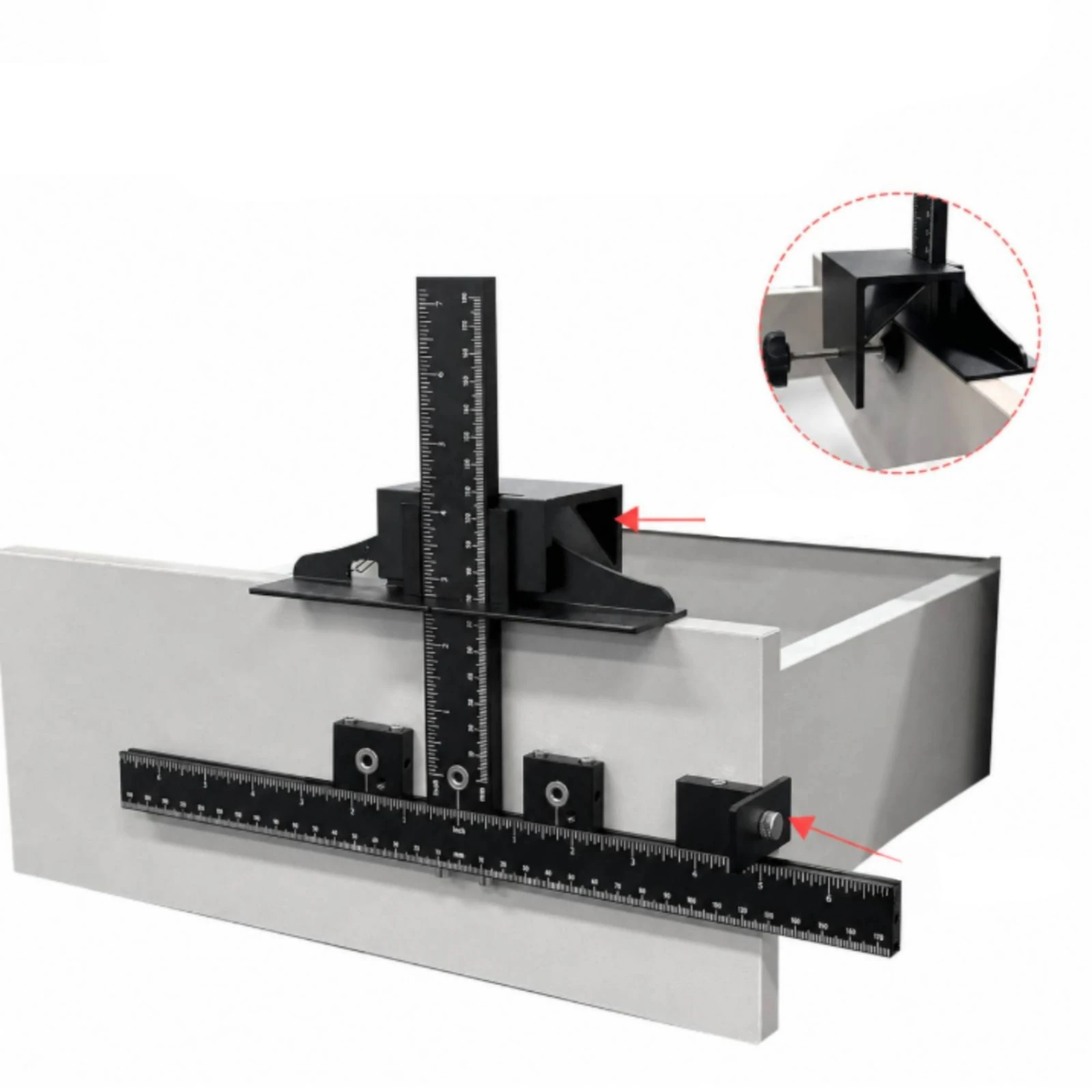 cabinet-handle-drilling-jig-with-ruler-adjustable-cabinet-handle-jig-accurate-professional-grade-for-carpenters