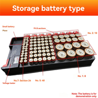 AEE1-Battery Storage Organizer Holder With Tester Battery Case Box Holders With Battery Checker For AAA AA C D 9V