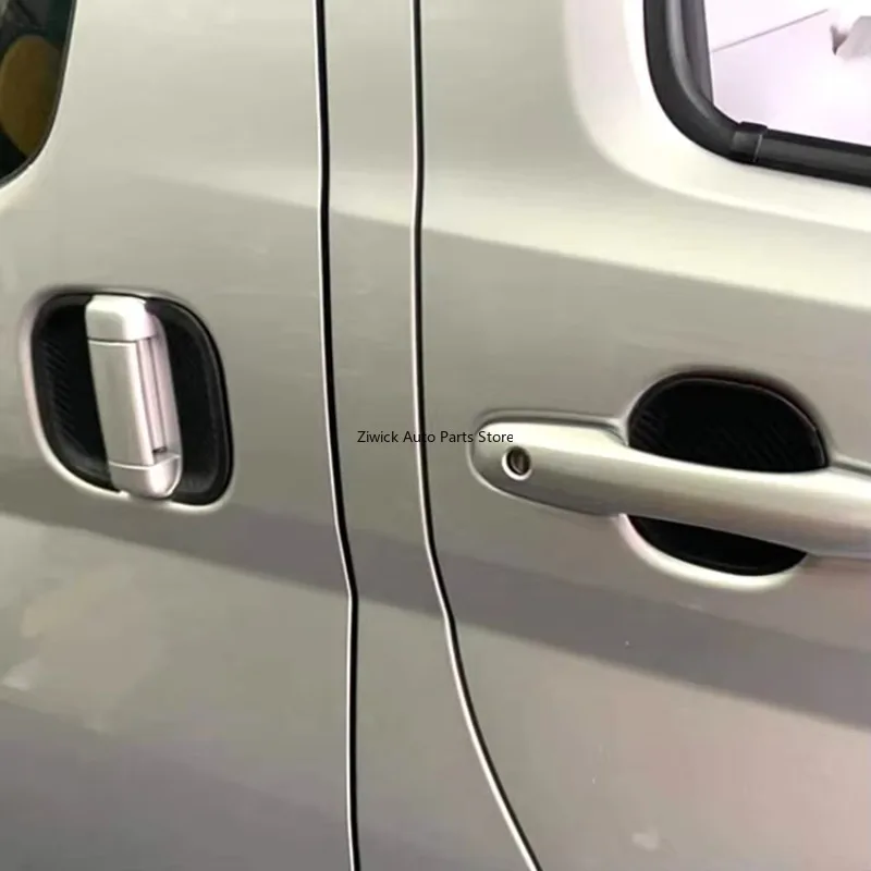 for Toyota Hiace 300 2019 Black Silicone Carbon Fiber Texture Door Handle Bowl Scratches 6 PCS Car Styling External Accessories
