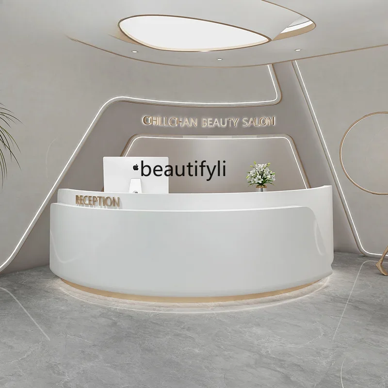 Beauty Salon Front Desk Clothing Store Simple Modern Cashier Yoga Studio Bar Counter Health Club Reception Desk