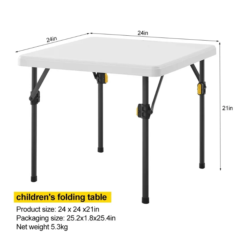 Mesa de acampamento dobrável portátil ao ar livre configuração instantânea compacto dobrável resistente pp plástico uso interno crianças adultos piquenique escola
