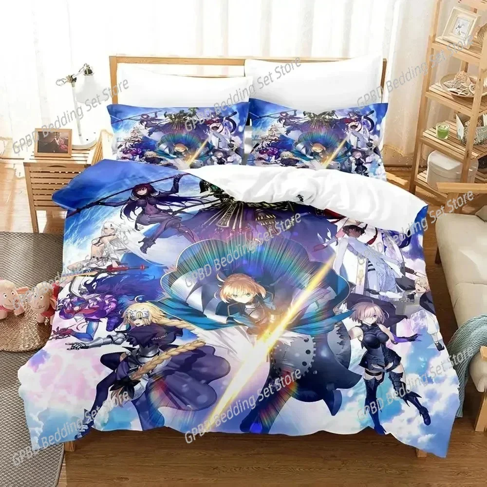 

Anime Fate Grand Order Comfortable Duvet Quilt Cover Pillowcase Bedding Set Children Bedroom Decoration Home Textile