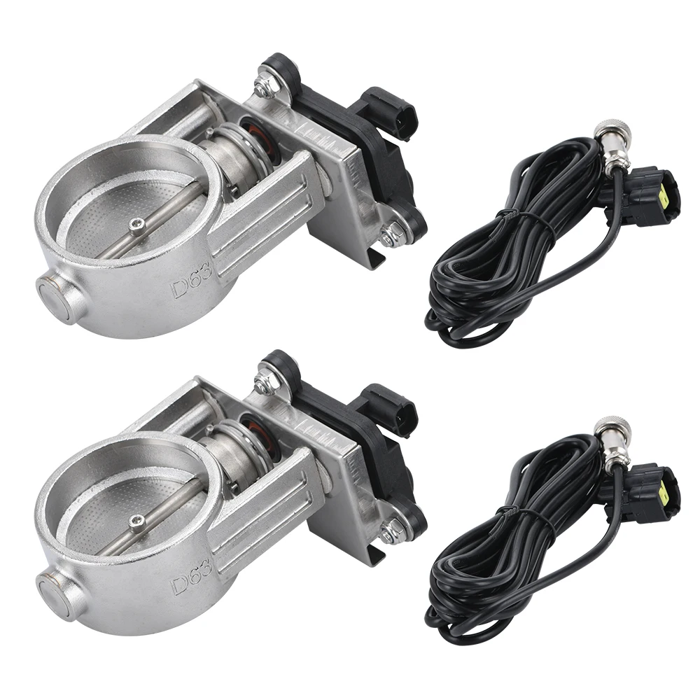 Exhaust Control Valve Dual Set w Remote Cutout Control For 2.5