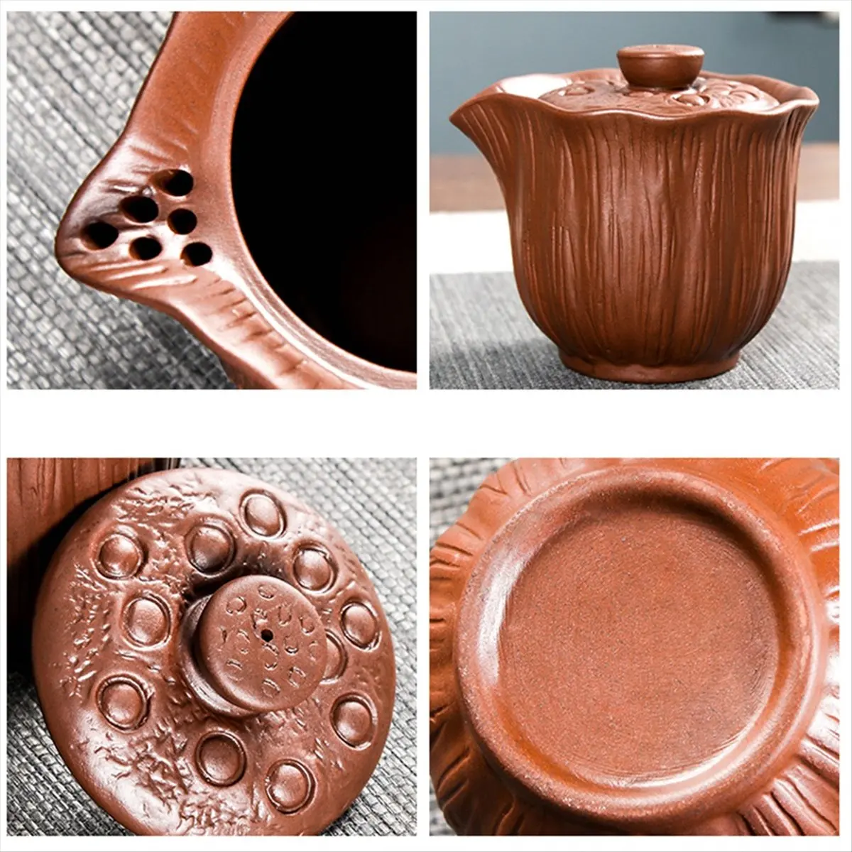 【POPULAR PICK】200ml Authentic Clay Teapot Anti-Hot Portable Tea Set Handmade Filter Beauty Tea Infuser Black