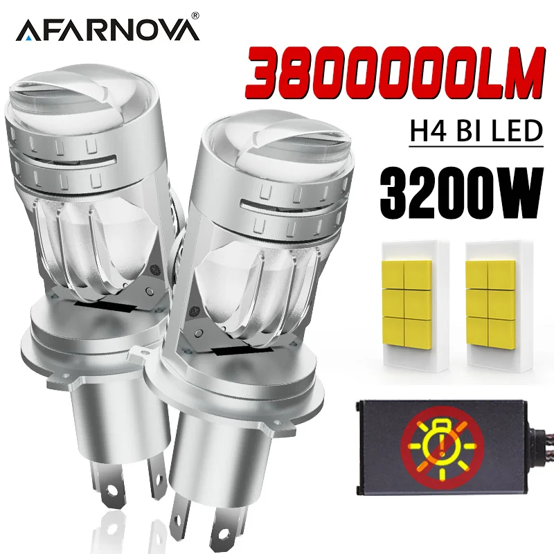 

3200W High Power Led Headlight Bulb 3800000LM Canbus 6000K White Car Bulb H4 9003 Hb2 High Low Beam Lamp 1:1 Plug &Play 12V