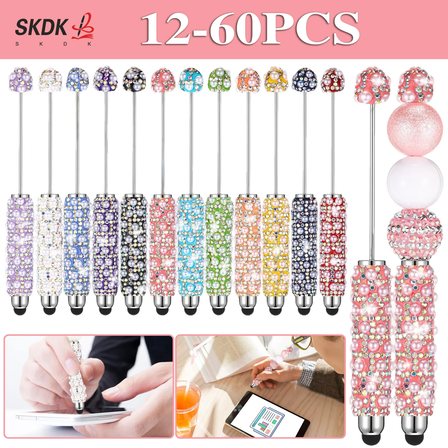 12-60pcs-new-diy-beaded-pen-bling-rhinestone-pearl-ballpoint-pen-touch-screen-creative-gift
